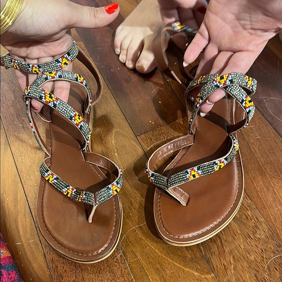 ANTHRO BEADED STRAPPY SANDAL, EU 40 - Picture 5 of 6